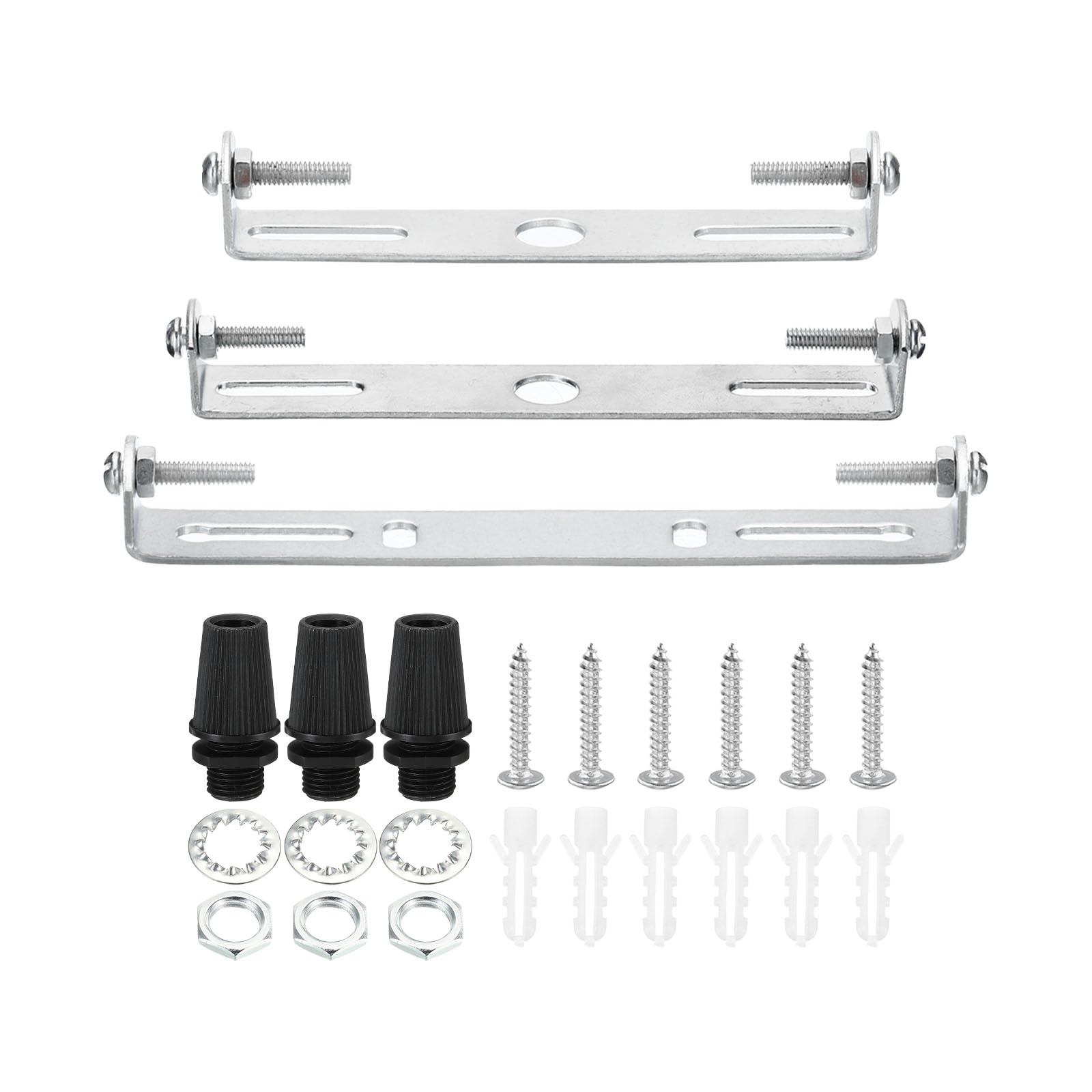 PATIKIL 105mm 115mm 120mm Ceiling Light Plate Kit, 3 Set Light Fixture Mounting Bracket Plate Universal Steel Crossbar for Home Office Pendant Wall Light