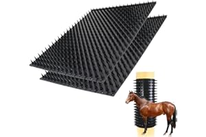 QOOWFEANIG 2Pcs Livestock Scratching Brush Kit - Animal Scratchers for Cow, Horse, Cattle, Sheep, Pig - Full Silicone Massage
