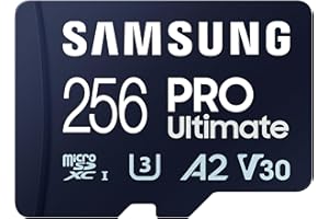 Samsung PRO Ultimate 256GB UHS-I U3 200MB/s Read 130MB/s Write Micro SD Memory Card with SD Adapter for Smartphone, Drone or 