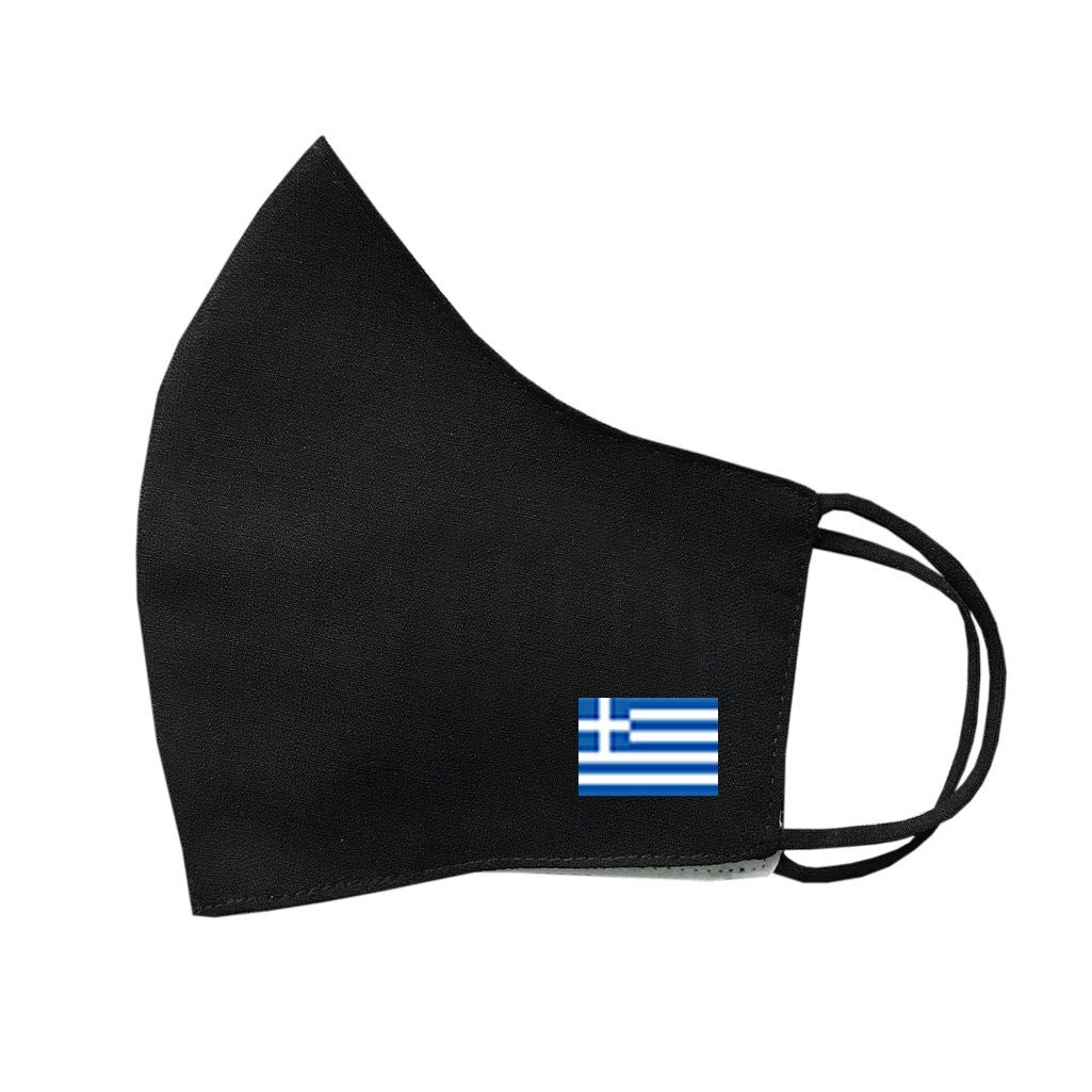 inking house Set of 4 x Greek Flag Cotton Face Mask Protective Covering Washable Reusable Breathable Cover Greece Flag Mask