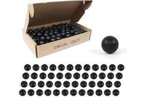 VLIKE Paintballs .68 Caliber Rubber Ball Soft Reusable 0.68 Riot Training Paintball