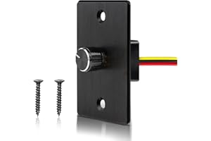 camperxlite 12V Dimmer LED PWM Light Dimmer Switch All-Aluminum Panel 24V for Motorhome Boat Trailer Truck Van RV Lighting, Works with LED, Halogen, Incandescent, Strip Lights