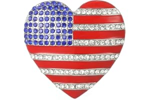 MADISON TYLER 4th of July Brooches for Women | USA American Flag Lapel Pins for Women | Fashion Waving for Veterans | Independence Memorial Day 4th of July Decor Gifts