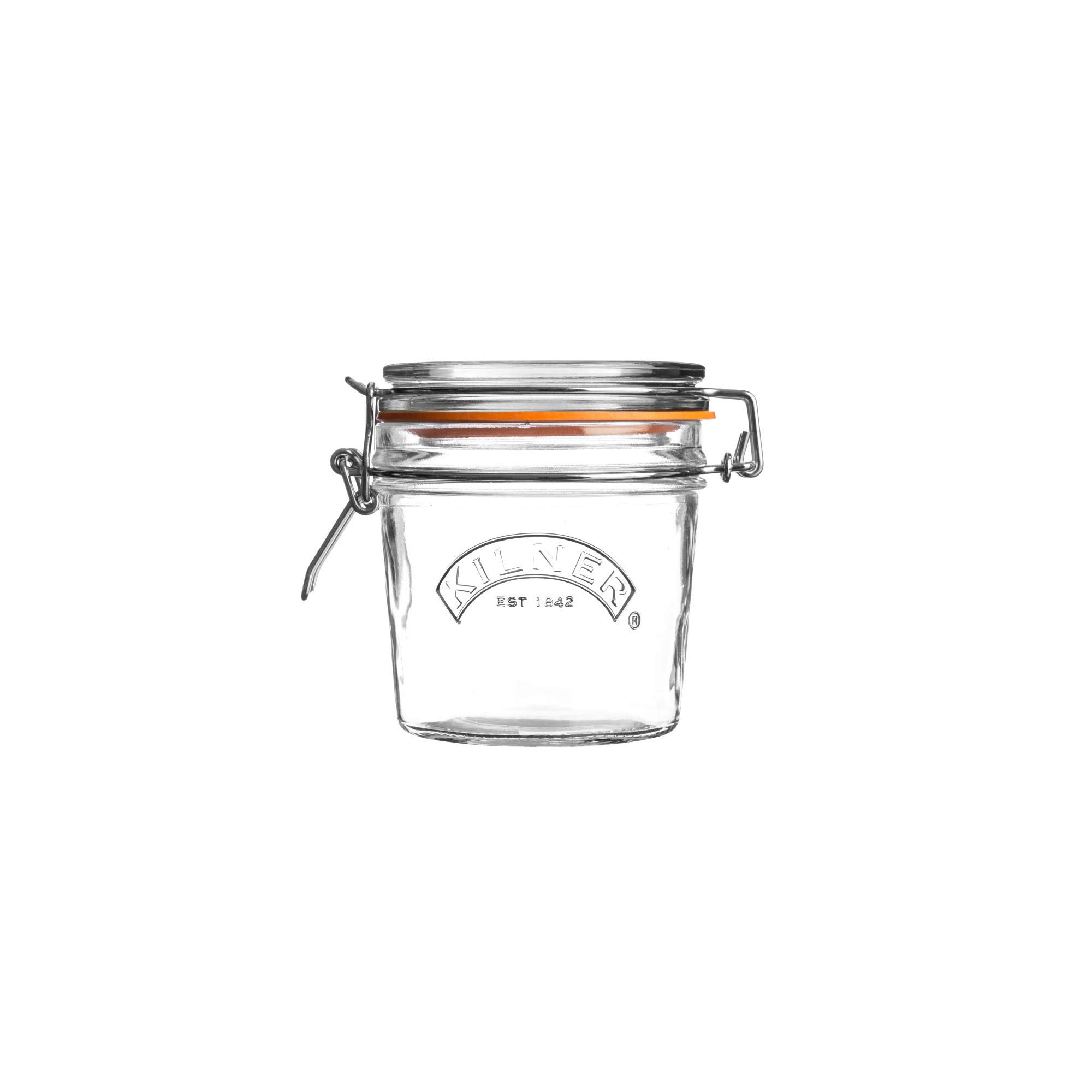 Kilner Round Clip Top Jar 0.35 Litre (350 ml) Airtight Glass Storage Jar for Preserving Spices Dry Foods Reusable