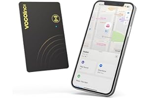 [Apple MFi Certified] VOCOlinc Air Tag Card Rechargeable Wallet Tracker 1.6mm, Item Finder Work with Apple Find My APP (iOS Only, Android not Supported), Bluetooth Locator for Luggage, Suitcase, Bags