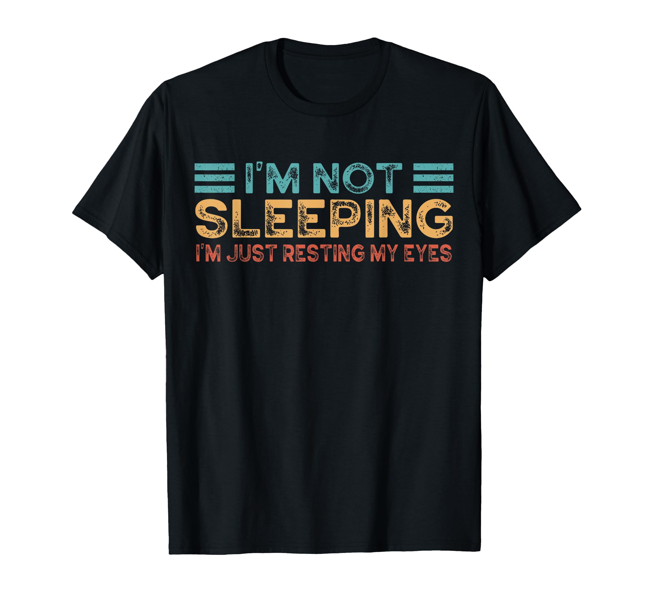 Photo 1 of **DARKGREY/BLUE** Fathers Dad Joke I'm Not Sleeping I'm Just Resting My Eyes T-Shirt L