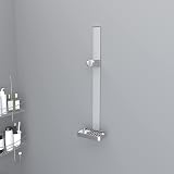 Euroshowers Shower Rail Holder No Drilling 75cm 3M Adhesive Adjustable (No view 1
