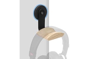 Geekria Magnetic Headphone Holder, Wood Headphone Wall Mount Holder, Headset Hooks, Wood Headphone Hanger for Desk, Compatibl