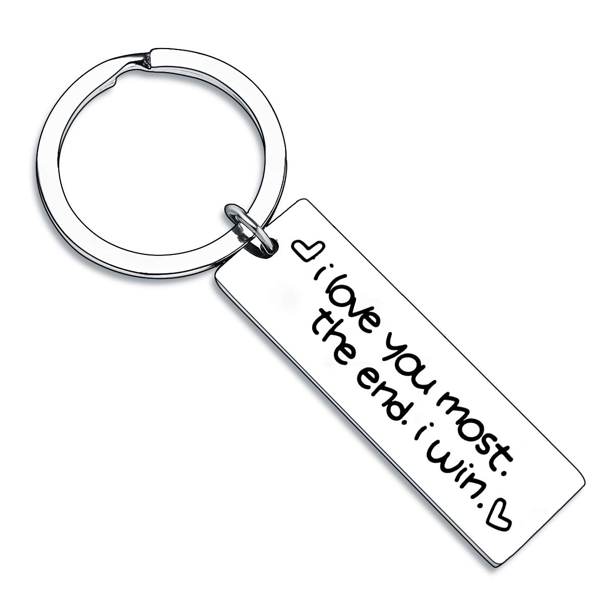 BESPMOSP I Love You More Keyring - Couples Keyrings for Husband & Wife - Wedding & Valentine Day Gifts