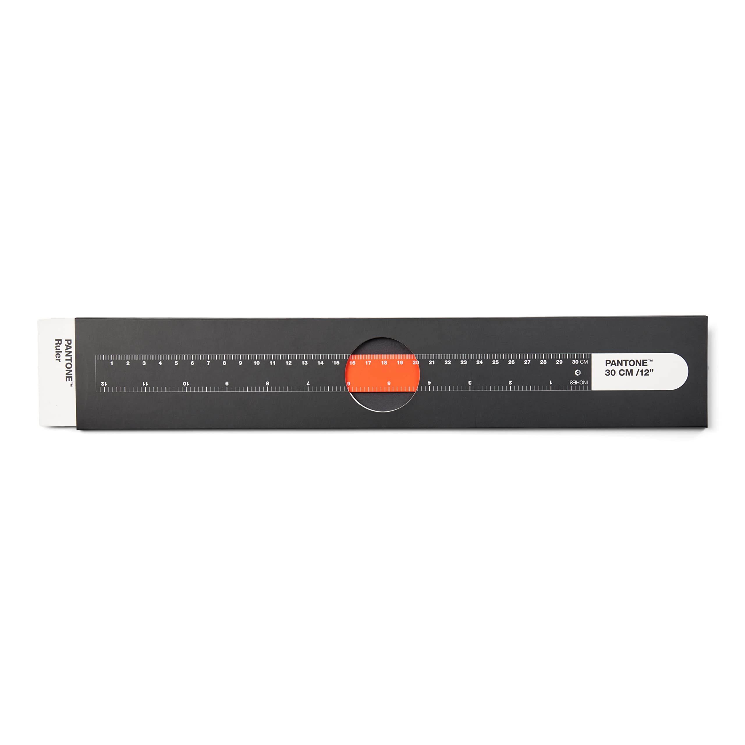 Pantone Spring Steel Ruler 30 cm and 12 Inches Ideal for Office and Teaching Orange 021 C