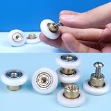Siganorpy 4 Sets Shower Door Rollers 19mm x 5mm Copper POM Wheel 4-6mm view 6