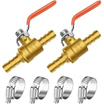 5/8" Garden Brass 2 Way Barbed Hose Quick Connector Repair Adapter - Hose Quick Connector And Repair Adapter