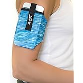 Sprigs Phone Armband Sleeve for iPhone 14, 13, 12, 11, X Galaxy Z, S22, S21, S20 Google Pixel 7, 6, 5. The Lightest & Most Comfortable Running Armband, Stretches to Fit All Phones with Case for Women & Men