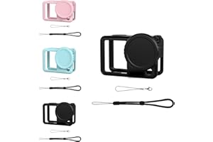 Silicone Rubber Protective Housing Case For DJI OSMO ACTION 6, with Camera Accessories Kit Lanyard + Lens Cap (Black)