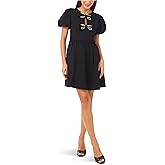 CeCe Women's Short Puff Sleeve Bow Dress