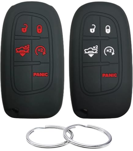 3-Piece Key Cover Set – Fits 2014-2019 Jeep Cherokee & Dodge Ram 1500-4500 (GQ4-53T) – Blue/Green/Peach