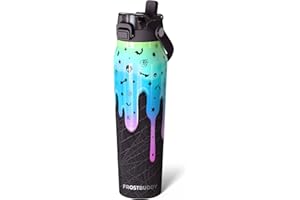 Frost Buddy 32oz Insulated Water Bottle with Straw & Chug Lid | Leak-Proof Stainless Steel | 24-Hours Cold | Sweat-Proof, Cup Holder Friendly | Ideal for Gym, Travel, Sports & Everyday Hydration