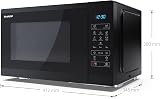 Sharp YC-MS252AU-B 25 Litre 900W Digital Microwave with 11 Power Levels Black view 2