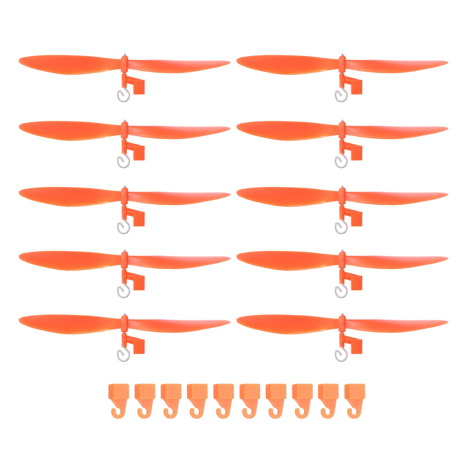 sourcing map Plastic Propeller, Propeller Props Blade with Hooks Helicopter Kit 6" Fold Resistant for STEM Activities Powered Airplanes DIY Science(Red, Pack of 10)