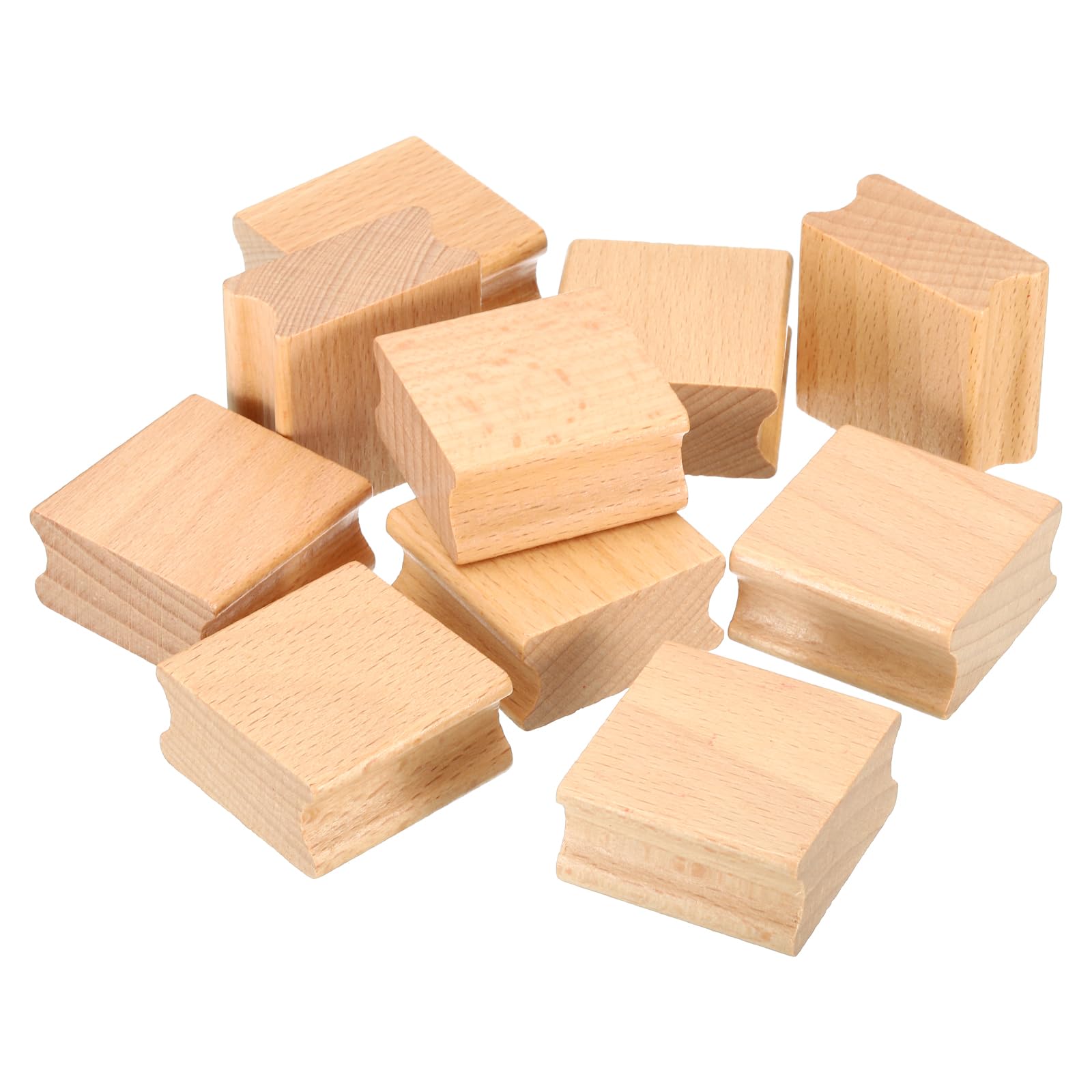 PATIKIL Wooden Blocks, 10 Pack Stamp Mounts 40x40mm, Wood Material for Stamp Making DIY Crafting