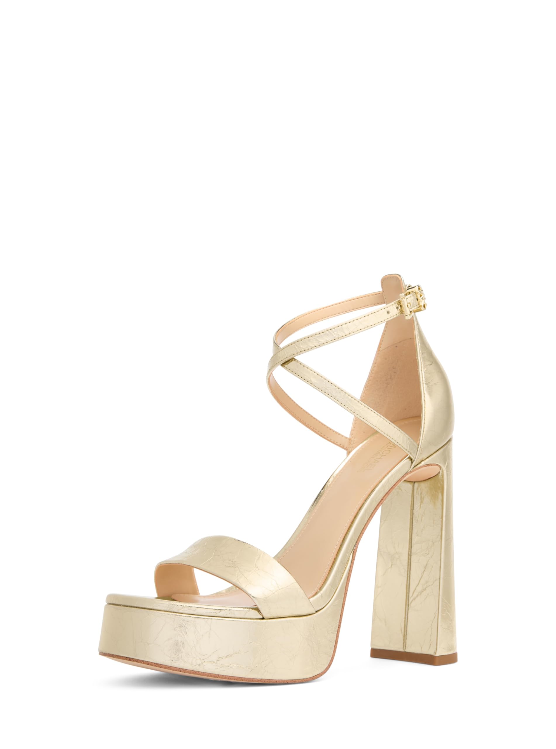 Michael Kors Women’s Cami Platform Sandal, Pale Gold, 7