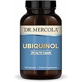 Dr. Mercola Ubiquinol - 200 mg Ubiquinol - Supports Energy Production - Antioxidant Supplement - Non-GMO, Gluten-Free & Soy-Free - 90 Capsules (90 Servings)