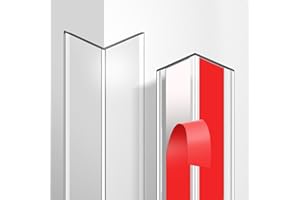 Magicheap 4 Pack Wall Corner Protector, Self Adhesive Corner Protectors for Walls, Easy to Install Edge Guard Strip for Furniture Cabinet Shelf Drywall Baseboard Desk, 17.7in x 1.18in, Clear