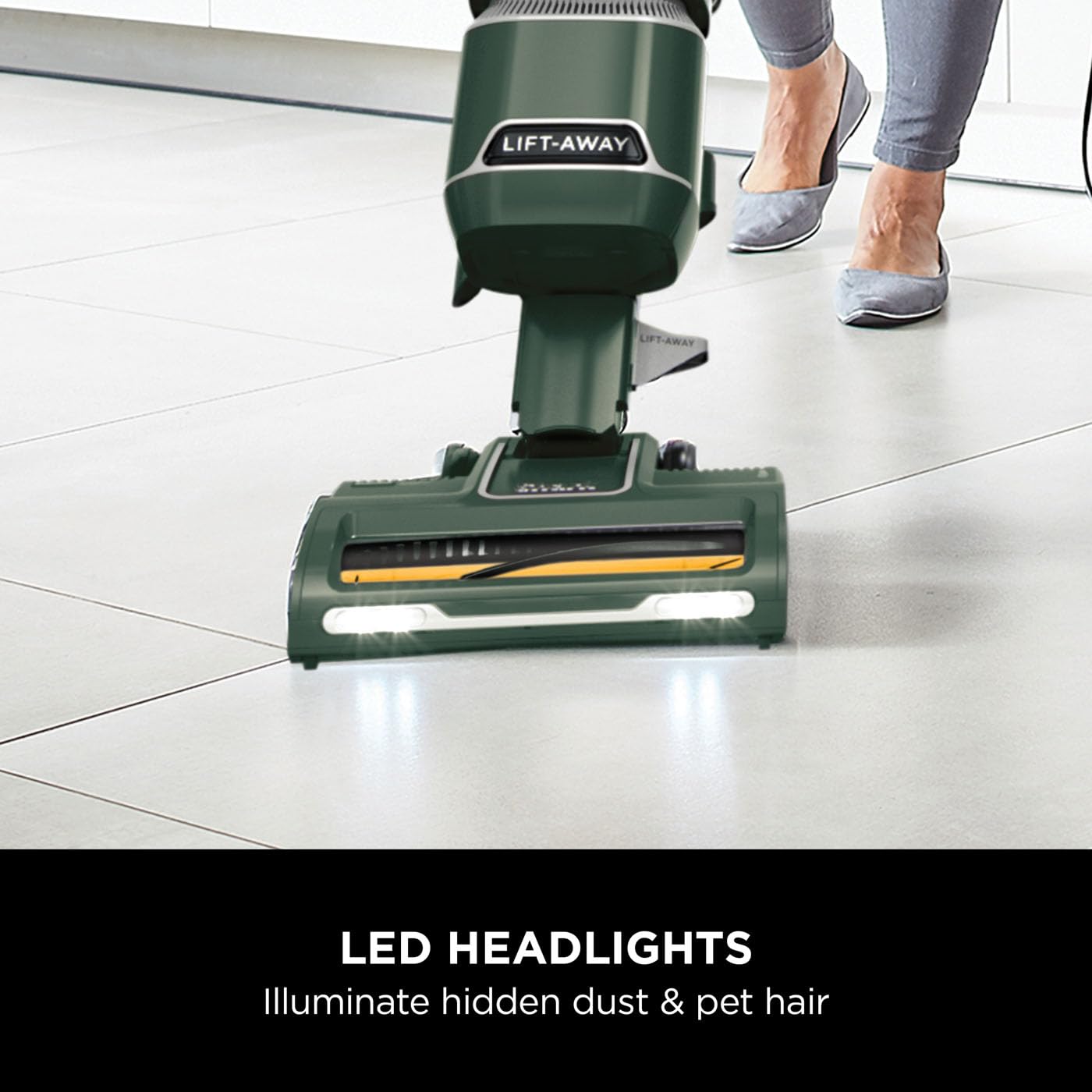 Shark Corded Upright Vacuum Cleaner 1.1L with Anti Hair Wrap Technology, Pet Model, LED Headlights, Lift-Away, Anti-Allergen, 8m Cord, 750W, 3 Attachments inc Pet Tool, Green, NZ691UKT
