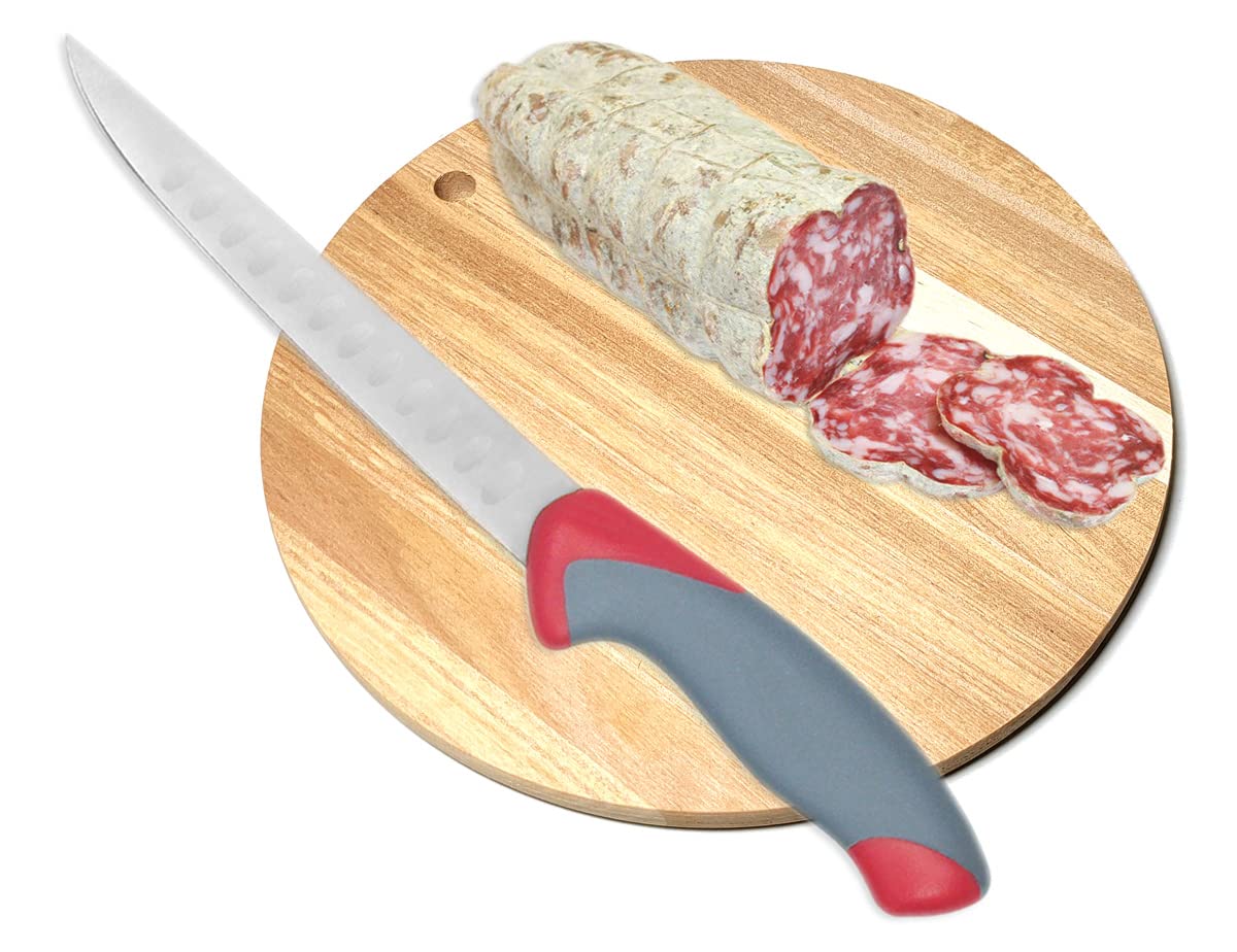 Cantini Wooden Round Cutting Board, 20 cm, Non-Slip for Salami