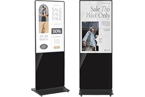 YCKJNB 49 inch Indoor Digital Signage LCD Screen IPS Floor Standing Digital Kiosks Interactive Displays with WiFi HDMI/USB Input Auto AD Player, Android OS Black
