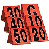 CHAMPRO Non-Weighted Football Yard Markers - 13" x 13", Colors May Vary