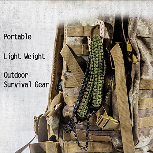 Pocket Chainsaw with Paracord Handle 36 Inches 16 Teeth Long Chain Hand