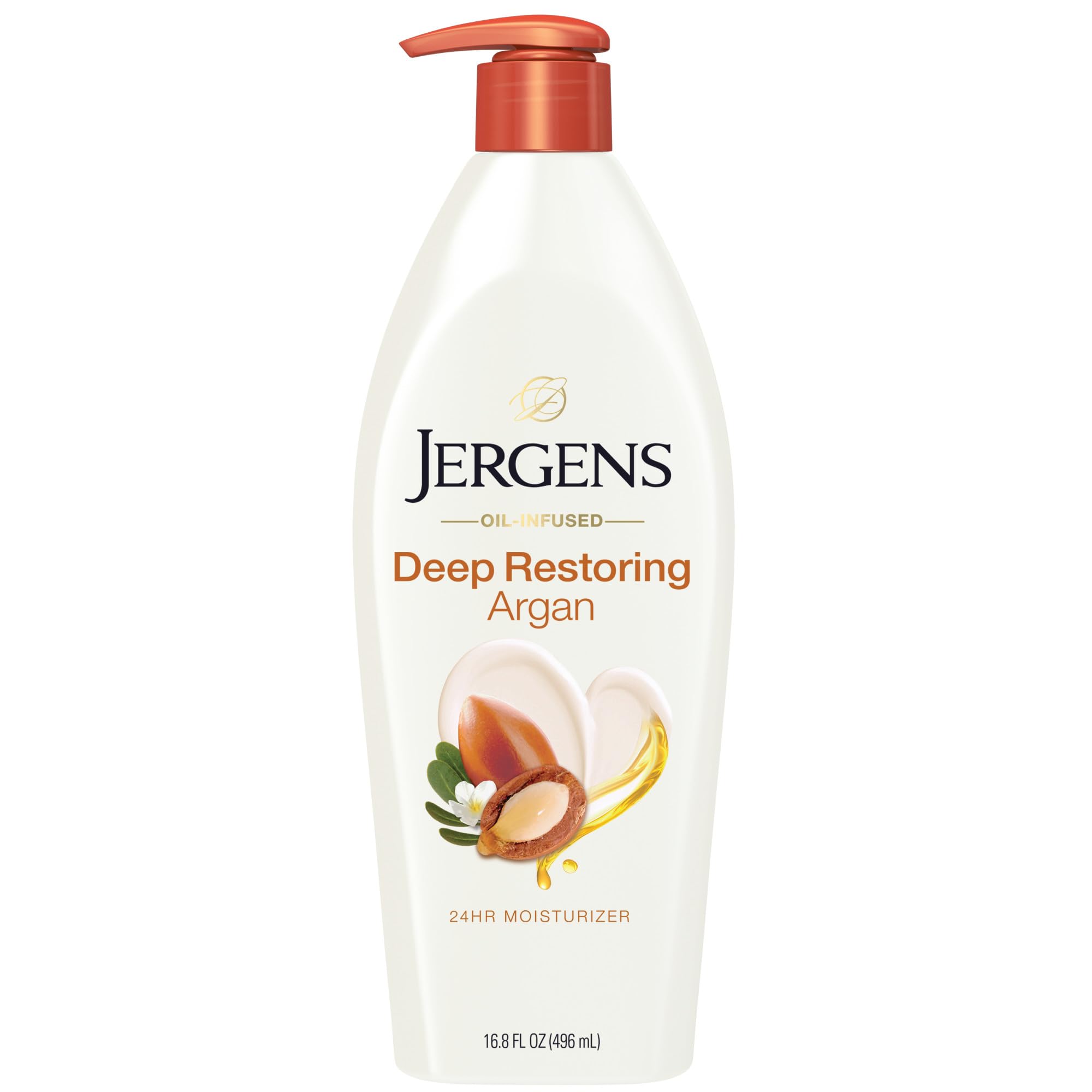 Jergens Deep Restoring Argan Moisturizer, 16.8 Ounce