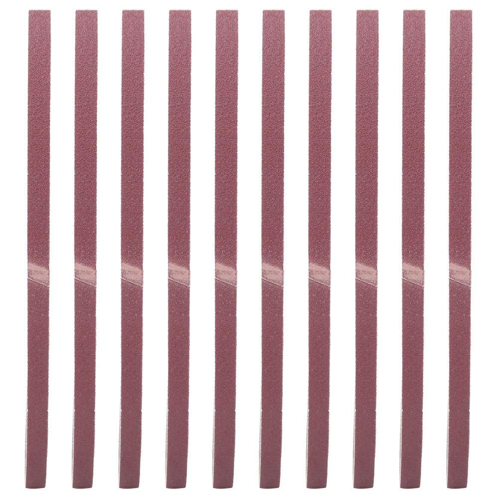 10PCS Sanding Belt Kit 533 x 9mm Oxide Sanding Belt Aluminum for Belt Sander 40 60 80 100 120/50 180 grit (100#) optional