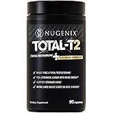 Nugenix Total-T2 - Testosterone Booster and Nitric Oxide Booster for Men, Tesnor, S7, ElevATP, Tongkat, Citrulline, Nitric Oxide and Testosterone Supplement for Men (90 Count)