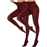 Hiltzo 80D Women's Tights Semi Opaque Ultra Soft Solid Color Stretchable High Waist Footed Pantyhose with 20+ Colors