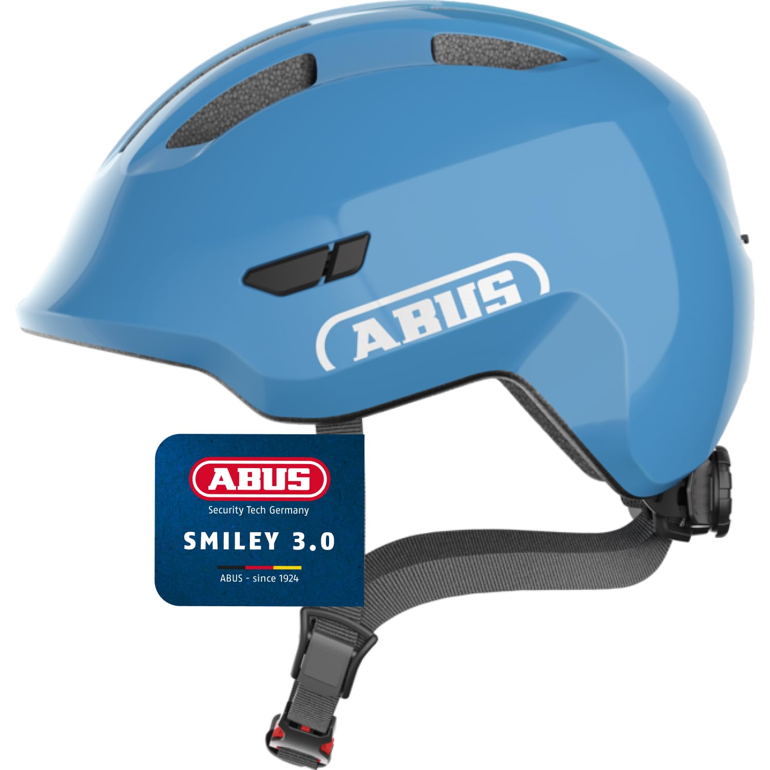 ABUS Smiley 3.0 children's helmet - bike helmet with a low fit, child-friendly designs & space for a pigtail - for girls and boys