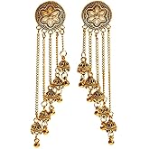 Indian Earring for Women Boho Vintage Layered Jhumka Jhumki Tassel Dangle Statement Chandelier Earrings Fashion Long Tassel Bell Drop Traditional Ethnic Gypsy Bohemian Bollywood Jewelry