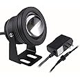 LemonBest® 10w Warm White LED Underwater Light Spotlight Flood Lamp for Fountain Pond Garden Pool Landscape Outdoor Ac 85-265v Us Plug Black Housing