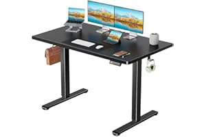 Marsail Electric Standing Desk with One-Piece Desktop,55 x 30 inch Height Adjustable Office Gaming Computer Desk with Deeper Tabletop,Home Office Stand up Desk with 4 Memory Presets, 2 Packages