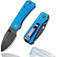 CIVIVI Baby Banter Pocket Folding Knife for EDC, 2.34" Blade Small Knife with Titanium Thumb Stud Opener C19068S-3 (Blue)