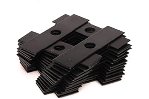 VIRTIONZ 50PK Rotary Edger Blade (8'' x 2'') 1'' Hole (3/32''Thick) fits STIHL RYOBI Husqvarna Oregon 40-139 Black Powder Coated Heat Treated 50pack