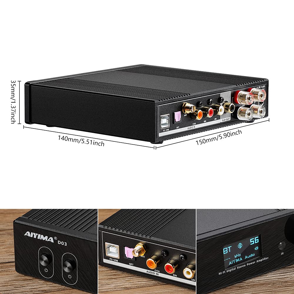 Mua AIYIMA D03 Bluetooth 5.0 Power Amplifier 150W * 2 HIFI2.1 Digital ...