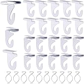 OALEN 20 Drop Ceiling Hooks for Classrooms &amp; Offices, White Heavy Duty Ceiling Hooks for Hanging Plants &amp; Decorations, Metal T-Bar Hooks for Suspended Drop Ceiling Tiles&hellip;