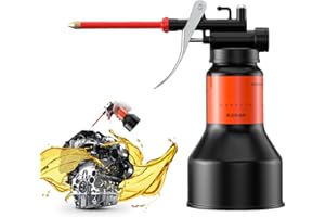 Oil Can - 350ml Pump Oiler with Straight Spout, Precision Lubrication Sprayer for Tool Maintenance and Equipment Care, Manual