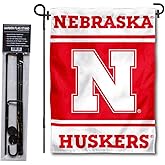 Nebraska Cornhuskers Garden Flag with Stand Holder