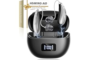 NVBOTY Hearing Aids, Hearing Aids for Seniors, Hearing Aids Rechargeable with Automatic Noise Cancelling and 5 Levels of Volume Adjustment, Hearing Amplifiers with Clear Sound Quality for Hearing Loss(Black)