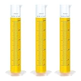 HUAOU 3pcs 250ml Plastic Graduated Cylinders, Lab