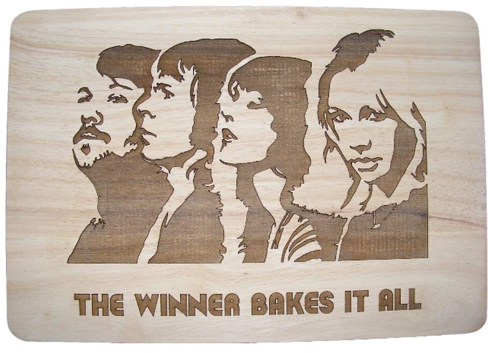 ABBA Inspired Gift Premium Hardwood Wooden Chopping Cutting Cheese Board Cooking Baking Present (Premium Hardwood 35x24x1.5 cm)