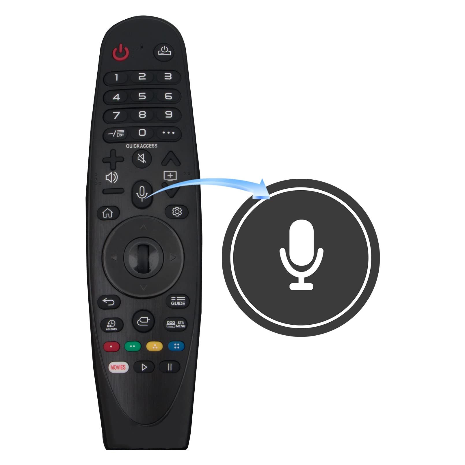 AN-MR19BA Remote Replaced for LG TV ANMR19BA AKB75635301 43UM7450PLA 43UM7500PLA 49SM8500PLA 49SM9000PLA 50UM7450PLA 50UM7500PLA 55SM8200PLA 55SM8500PLA 55UM7510PLA 55UM7610PLB 55UM7660PLA 65SM9800PLA